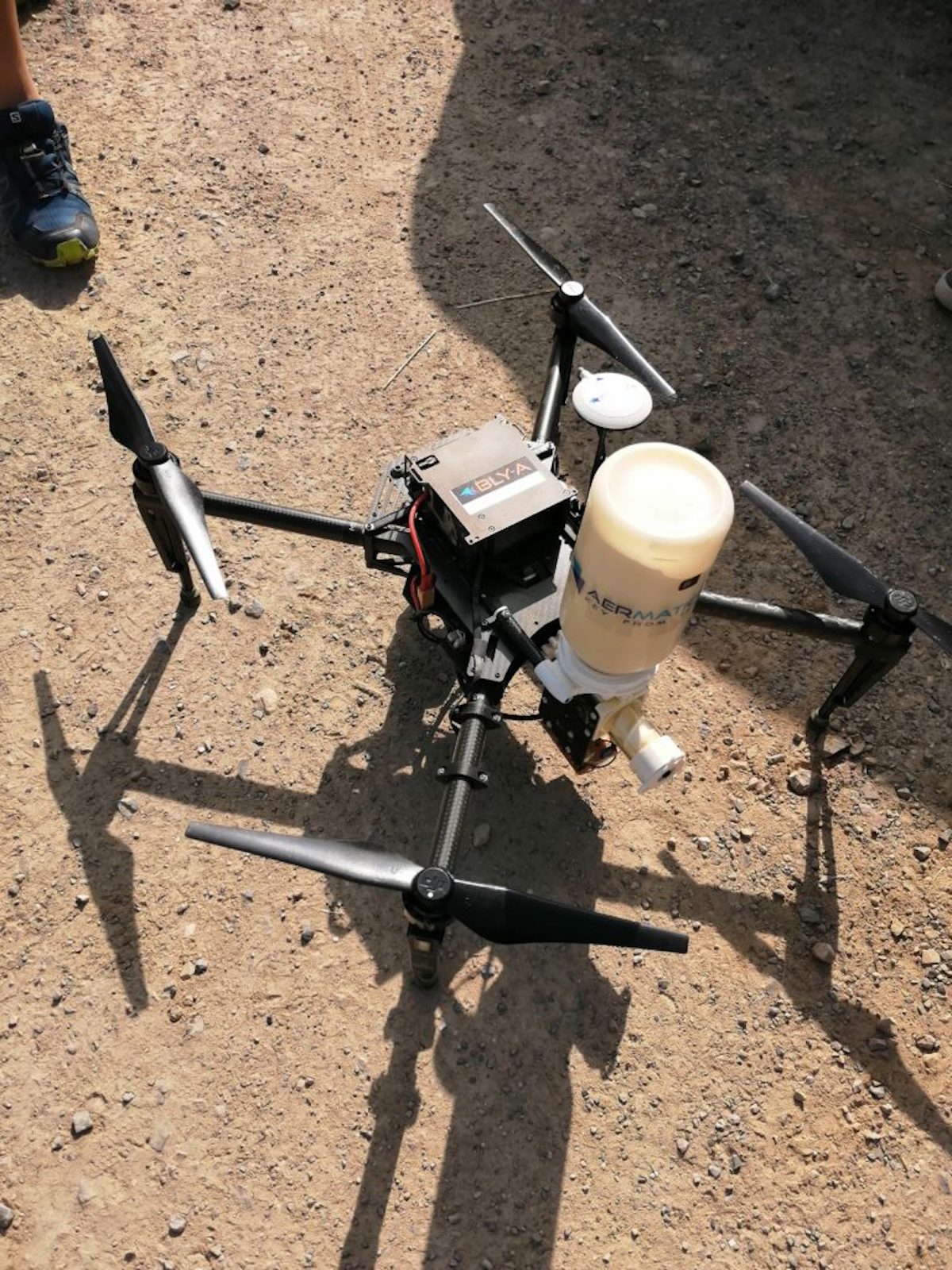 Il drone usato nelle prove
